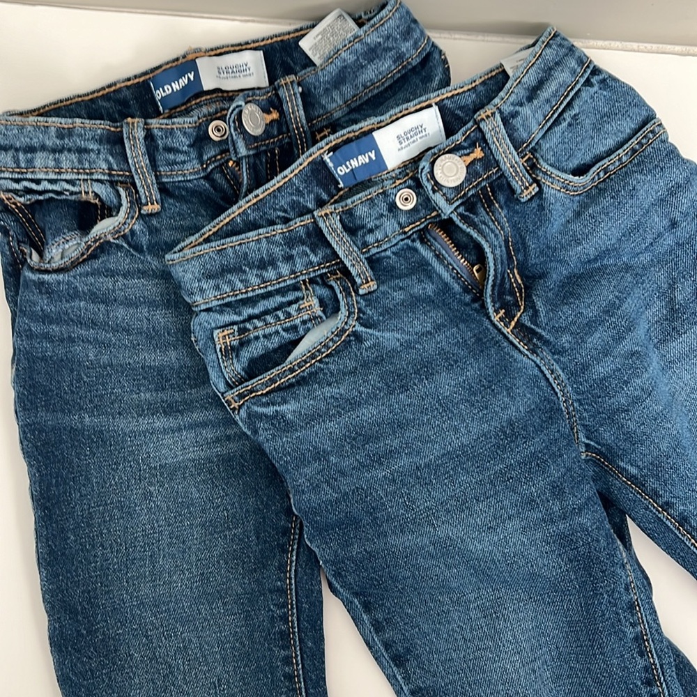 LOT! NWOT Adjustable Waist Toddler Jeans - Picture 2 of 6